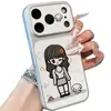 Funda de Teléfono Graffiti Girl Compatible con iPhone 16 Pro Max Funda de Teléfono Apple 17 Galvanizada Cambio Instantáneo Protección de Carcasa Blanda