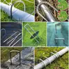 Estacas de metal galvanizado en forma de U personalizables para tela anti-hierbas para jardinería, estacas para césped de invernadero y huertos, y estacas para suelo de malla de tubo tridimensional