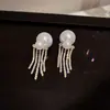 Pendientes de Perla de Circonita de Moda de Aguja Plateada Pendientes de Botón Retro de Lujo Ligero de Nicho Francés Pendientes Nuevos 2026