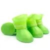 Botas de Lluvia Suaves de Silicona para Mascotas, Antideslizantes, Impermeables, Resistentes al Desgaste, Botas de Lluvia para Perros de Color Gelatina, Suministros para Zapatos de Exterior, Venta al por Mayor Transfronteriza