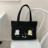 Bolsa de Hombro Cruzada Portátil Estilo Primavera Japonés y Coreano Dibujos Animados Estudiante Lienzo Gran Capacidad Bolsa Tote