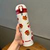 Termo Del Bell Cherry Series, lindo y creativo, portátil, para estudiantes, de acero inoxidable 316.