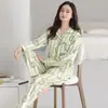 Nova coleção de primavera e outono: Conjunto de pijama feminino 100% algodão, com um design estiloso e doce, estilo cardigã e disponível em tamanhos grandes, tornando-o adequado para usar tanto em ambientes internos quanto externos.