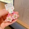 Anillo para el cabello de color fluorescente para niños, linda banda de goma para el cabello con dibujos animados, cuerda para el cabello, pequeño accesorio para el cabello con cola de caballo