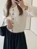 Nuevo Cárdigan de Punto con Hebilla de Corazón de Terciopelo Imitación de Visón para Otoño e Invierno 2025 para Mujer, Suéter Chaqueta Holgado, Sencillo y Versátil para Mujer, Moderno