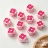 Cuentas Perforadas con Aceite de Flor de Trébol de Cuatro Hojas de Agujero Grande, Charm de Marca Grande, Cadena para Teléfono Móvil, Pulsera, Accesorios para Joyería DIY