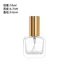 Botella de Perfume Mini de Aspecto Elegante, Botella Transparente con Atomizador de Presión para Aceites Esenciales, Varios Estilos, Botella Dispensadora de Vidrio Compacta y Portátil