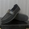 Novos Sapatos Casuais Masculinos de Comércio Exterior Transfronteiriço, Sapatos de Gorro Tecidos em Gaze de Sola Macia Estilo Coreano da Moda, Slip-Ons Esportivos Rasos