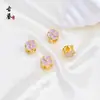 Nuevas Cuentas de Esmalte Azul Quemado Estilo Chino con Agujero Pasante y Perlas, Cuentas de Transferencia Dorado Antiguo, Accesorios para Pulseras DIY de Mariposa y Trébol de Cuatro Hojas
