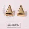 Brincos de Tarraxa de Aço Inoxidável Banhados a Ouro em Alta Venda Brincos de Folha de Aço Inoxidável Personalizados Brincos de Folha Banhados a Ouro da Moda de Luxo Leve