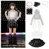 Ropa de Hip-Hop para Niñas de Danza Jazz, Atuendo Genial y Elegante para Show de Street Dance Jazz de Niña, Disfraz de Moda para Actuación en Escenario de Grupo de Chicas
