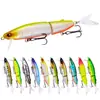 Señuelo Transfronterizo Multi-Sección Pez Biónico Señuelo Duro 12cm Flotante y Sumergible Set de Señuelos de Pesca 10 Colores Equipo de Pesca