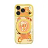 Funda de Teléfono de Dibujos Animados Linda para Apple 17pm iPhone 18 Soporte Giratorio 16 Transparente 15 Cobertura Completa 14 Modelo Nuevo