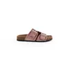 Dos Versiones~ Sandalias Birkenstock de Terciopelo con Suela Suave, Doble Hebilla, Estilo Perezoso, Suela Gruesa para Mujer, Adecuadas para Uso en Exteriores y para Ir al Trabajo