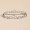 Joyería Transfronteriza, Lujo Ligero y Gama Alta, Pulsera de Diamantes Microincrustados para Mujer, Moderna, Sencilla y Versátil, Pulsera de Acero de Titanio que No se Desvanece
