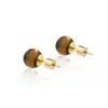 Pendientes Maillard Ámbar Retro Estilo Hong Kong Ojo de Tigre Lujo Accesible Gama Alta Nicho Otoño e Invierno Pendientes Elegantes