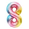 Globo digital degradado de imitación de belleza de 40 pulgadas, versión delgada, decoración para fiestas de cumpleaños y bodas, globo de película de aluminio digital grande con arcoíris