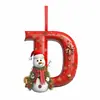 Produto Novo Transfronteiriço 26 Letras Boneco de Neve Bebê Pingente de Natal Acrílico Plano Árvore de Natal Pingente de Decoração de Casa