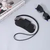 Cuero PU Gran Capacidad Hogar Viaje Cordón Cuello Bolsa para Gafas Gafas de Sol Gafas de Sol Cubierta Protectora de Cuero