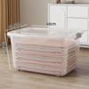 Caixa de armazenamento de plástico transparente lanches domésticos caixa de acabamento de brinquedos caixa de armazenamento preto dormitório à prova de poeira atacado