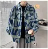 Camisa de Pana de Manga Larga Holgada Talla Grande para Hombre Tendencia Estilo Universitario Casual Coreano Chaqueta para Hombre Tendencia