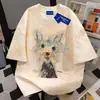 Camiseta Unisex de Algodón 100% Puro Estilo Harajuku Tie-Dye de Manga Corta para Hombres y Mujeres, Ropa de Trabajo de Verano, Tops Sueltos y Personalizados de Cuello Redondo para Pareja