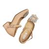 Salto Grosso Aumentado 7cm Sapatos Mary Jane Franceses Femininos 2025 Primavera Novo Estilo Fivela Quadrada Strass Saltos Altos Pequenos