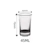 Vaso de Vidrio con Fondo Grueso para Licores Vaso para Licores Doméstico Copa de Cuerno Copa de Cáliz Copa Bala Copa Moutai Copa de Vino Pequeña