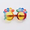 Gafas de feliz cumpleaños de celebridad de Internet ins divertidas para fiesta infantil, accesorios para fotos, tocado, sombrero para pastel de decoración