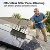 Panel Fotovoltaico Solar Limpiador de Muro Cortina de Cristal para Invernadero Mango Telescópico Cepillo de Agua Juego de Limpieza Transfronterizo