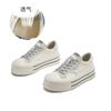 Zapatillas de Piel de Vaca de Primera Capa para Mujer 2026 Suela Gruesa Aumentadoras de Altura Blancas Casuales Versátiles Zapatos de Mujer Zapatos de Boca Baja con Patrón de Estrella
