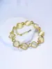 Pulsera Geométricamente Simple de Calcedonia para Mujer con Empaque Independiente Oro Rosa Europeo y Americano Incrustado Ojo de Gato Lote Pequeño Mujer