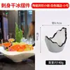 Decoración Plato Sashimi Barco de Chapa de Madera Desechable Taza Cuerno Langosta Australiana Salmón Mariscos Plato Creativo Decoración