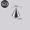 G23 Titanio Dientes Internos Labio Uña Barra 16G Rosca Interna Herradura Anillo para Labio Accesorios para Barra Uña para Ceja Barra Curvada Barra de Fondo Plano 0.9 Dientes