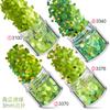 Kit de Unhas Verdes Transfronteiriço 12 Cores Misturadas Lantejoulas para Nail Art Laser Pó Escarlate Joias para Nail Art Broca Adesivo para Unha