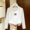 Blusas super estilosas para meninas em estilo coreano, nova coleção outono 2026, camisetas de manga comprida para crianças mais velhas, blusas básicas da moda