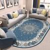 Alfombra Ovalada para Sala de Estar Estilo Persa Europeo y Americano Retro Ins Alfombrilla para Piso de Entrada de Dormitorio Alfombrilla para Pies