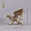 Dragón de Warcraft de Latón Puro, Dragón de Agua, Dragón de Fuego, Artesanías de Grifo, Artículos de Cobre, Decoración de Escritorio para el Hogar, Adorno de Mascota de Té