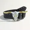 Cinturón Vaquero Occidental Transfronterizo de Moda Cabeza de Toro Punk Juvenil Oscuro para Hombre con Remaches de Cuero Listo para la Venta