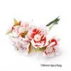 Flores Artificiales Rojas de Espuma con Accesorios de Frutas de un Solo Lado, Cabezas de Flores Hechas a Mano para DIY, Materiales para Decoración Festiva de Fiestas al por Mayor