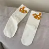 En Stock Xiaohongshu Gato Blanco de Dibujos Animados Ding Ding Tang Dandan Calcetines para Mujer Verano Ins Lindos Originales Calcetines de Media Pantorrilla