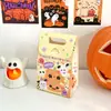 Caixa de Embalagem de Doces e Biscoitos para Festa de Halloween Enfeites de Abóbora e Fantasma Pequenos Presentes Lanches Suitcase de Presente