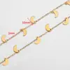 Corrente a Vácuo de Aço Inoxidável Corrente Sol Dourado Lua e Estrela Cruz Coração Corrente Feita à Mão Acessórios de Joias para Colares DIY