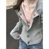 Cárdigan de punto gris estilo Chanel de manga larga para mujer, primavera y otoño, con un diseño único, estilo casual y relajado, chaqueta suéter corta