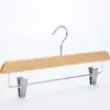 Colgador de Pantalones de Madera Maciza Transfronterizo Pinzas para Pantalones sin Costuras para el Hogar Pinzas Fuertes para Tienda de Ropa Almacenamiento de Perchas Madera Maciza Pinzas Antideslizantes Venta al por Mayor
