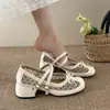 Nuevos Zapatos Mary Jane Simples de Corte Bajo con Suela Suave para Mujer, Versátiles de Lunares Estilo Francés, Transpirables Casuales de Verano 2026