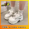 Sandalias Mary Jane Blancas de Suela Gruesa de Doble Uso con Punta Cerrada para Mujer, Nuevos Zuecos Primavera/Verano 2025, Zapatos sin Cordones Estilo Birkenstock