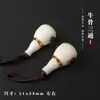 Juguete Cultural Tibetano Hueso de Vaca Accesorio de Tres Pasos Material Natural Envejecido Viejo Cuentas Espaciadoras Integradas de Tres Pasos Cuentas de Oración Colección de Nube Trasera de Pagoda