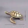 Tortuga Marina de Cobre Puro, la Más Rica y Poderosa del Mundo, una Pieza de Latón Hecha a Mano, una Mascota de Té para Decoración del Hogar, un Adorno de Cobre para Escritorio