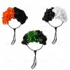 Peruca Afro Divertida Bicolor para Pets Peruca Cacheada de Palhaço Universal para Gatos, Cachorros e Patos para Festas de Feriado e Sessões de Fotos